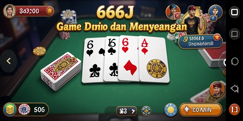 Screenshot gameplay 666J menunjukkan serunya bermain Domino.