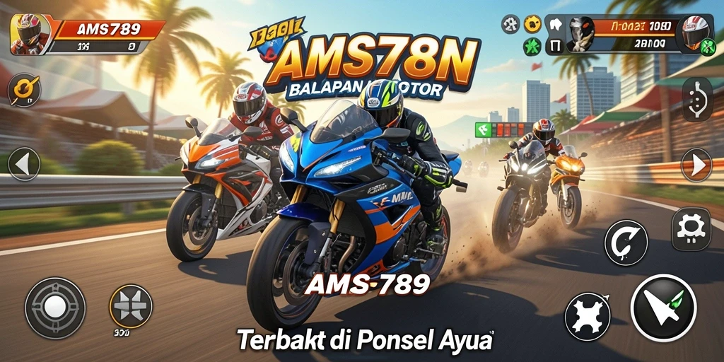 Gameplay seru dan mendebarkan dari AMS789 dengan balapan motor yang intens.