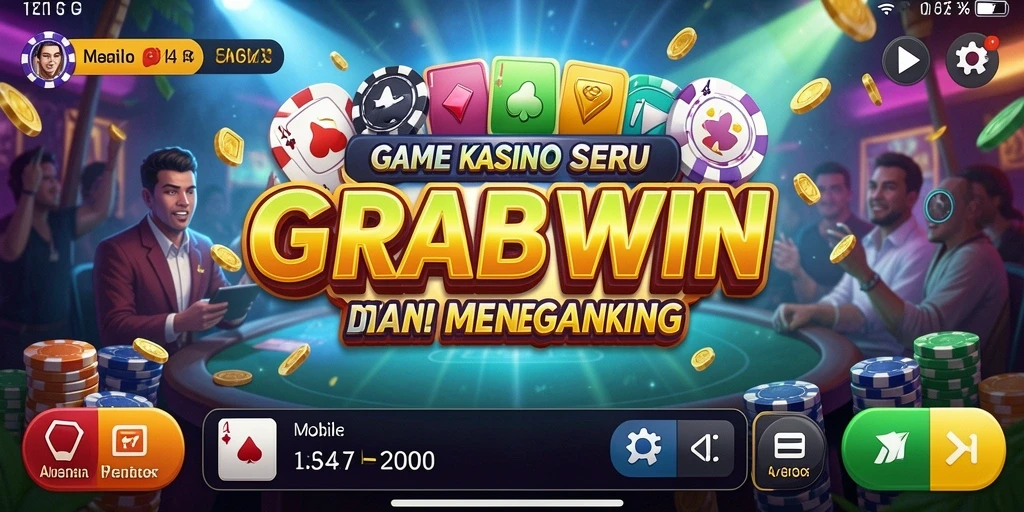Screenshot gameplay GRABWIN yang menampilkan keseruan permainan Kasino.