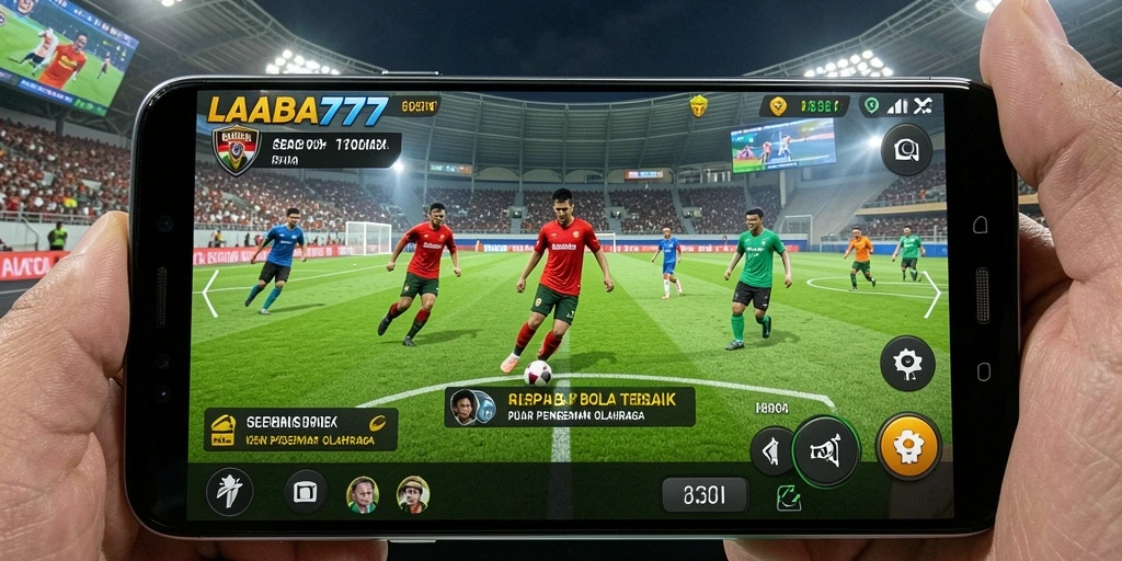 Tampilan gameplay yang mendebarkan di LABA777 dengan pemain sepak bola beraksi.