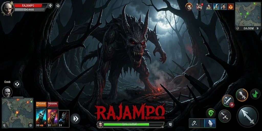 Tampilkan gameplay seram RAJAMPO yang penuh ketegangan.