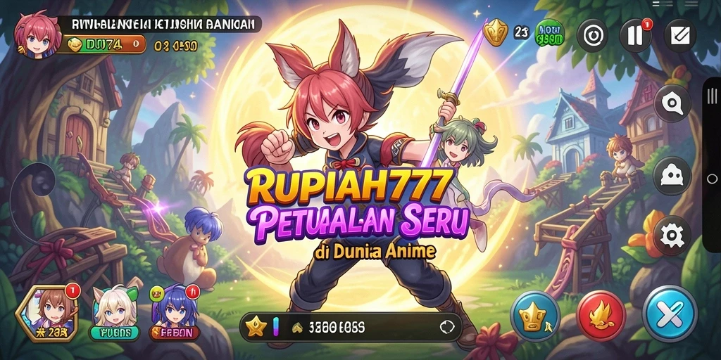 Tampilan gameplay menarik dalam RUPIAH777 dengan karakter anime yang khas.